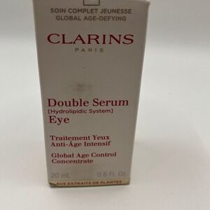 Clarins Paris Double Serum Eye Global Age Control Concentrate 0.6 Fl Oz 20 mL